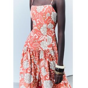Zara print strappy dress